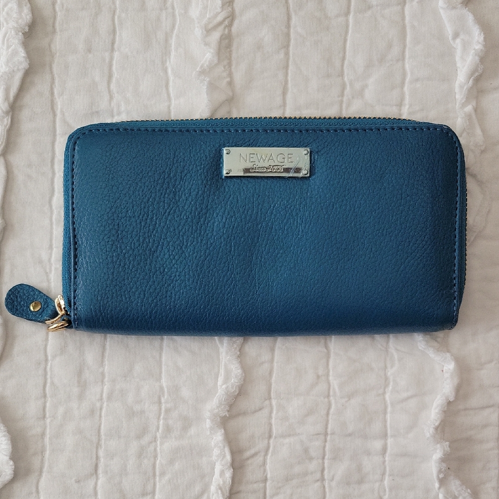 Newage Zipper Wallet Teal Blue Green Multi Pockets Brand New
